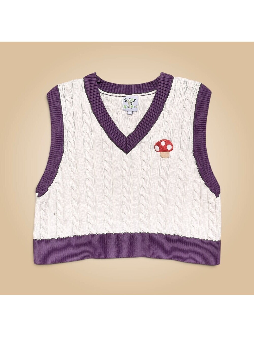 Skinnydip Nature Cable Knit Vest | L